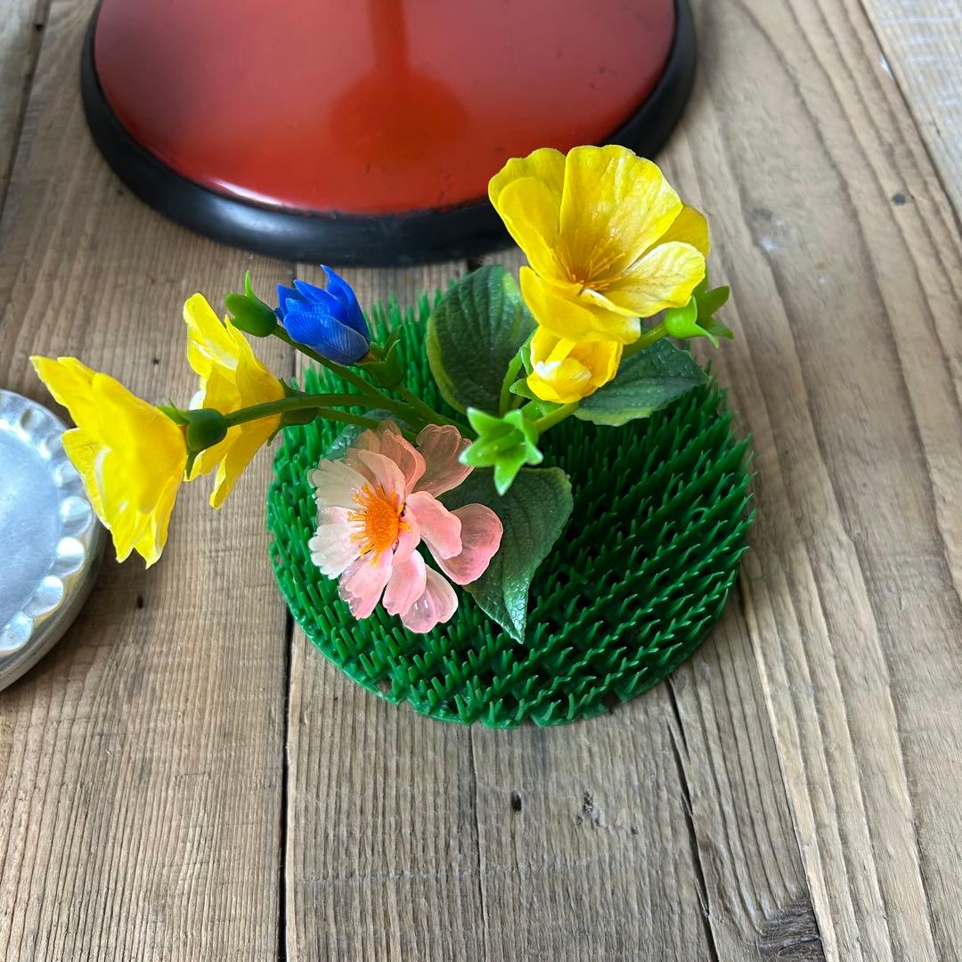 昭和レトロ　スタンド灰皿　オレンジ