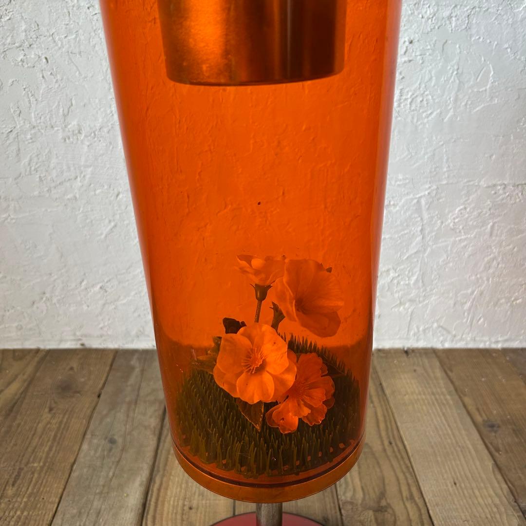 昭和レトロ　スタンド灰皿　オレンジ