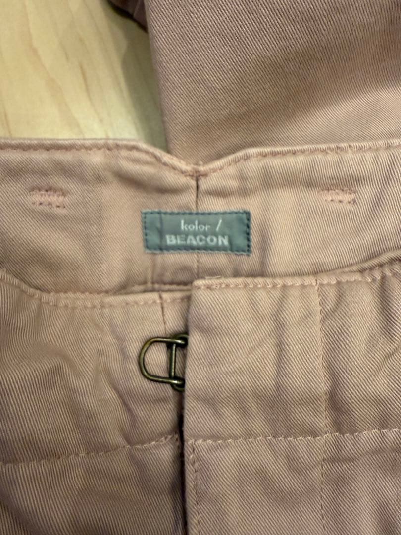 kolor BEACON ピンク パッカリングパンツ ブサイクパンツ