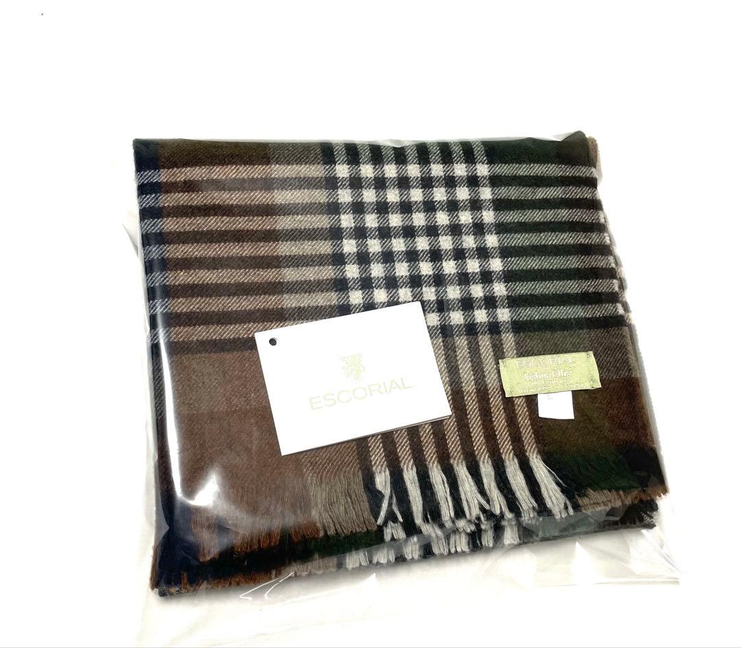 【美品】Joshua Ellis ジョシュアエリス マルチカラーチェックマフラー