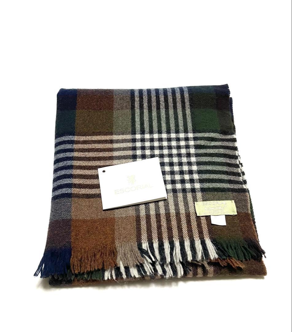 【美品】Joshua Ellis ジョシュアエリス マルチカラーチェックマフラー