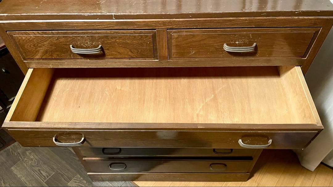 木製タンス ダークブラウン　アンティーク　レトロ