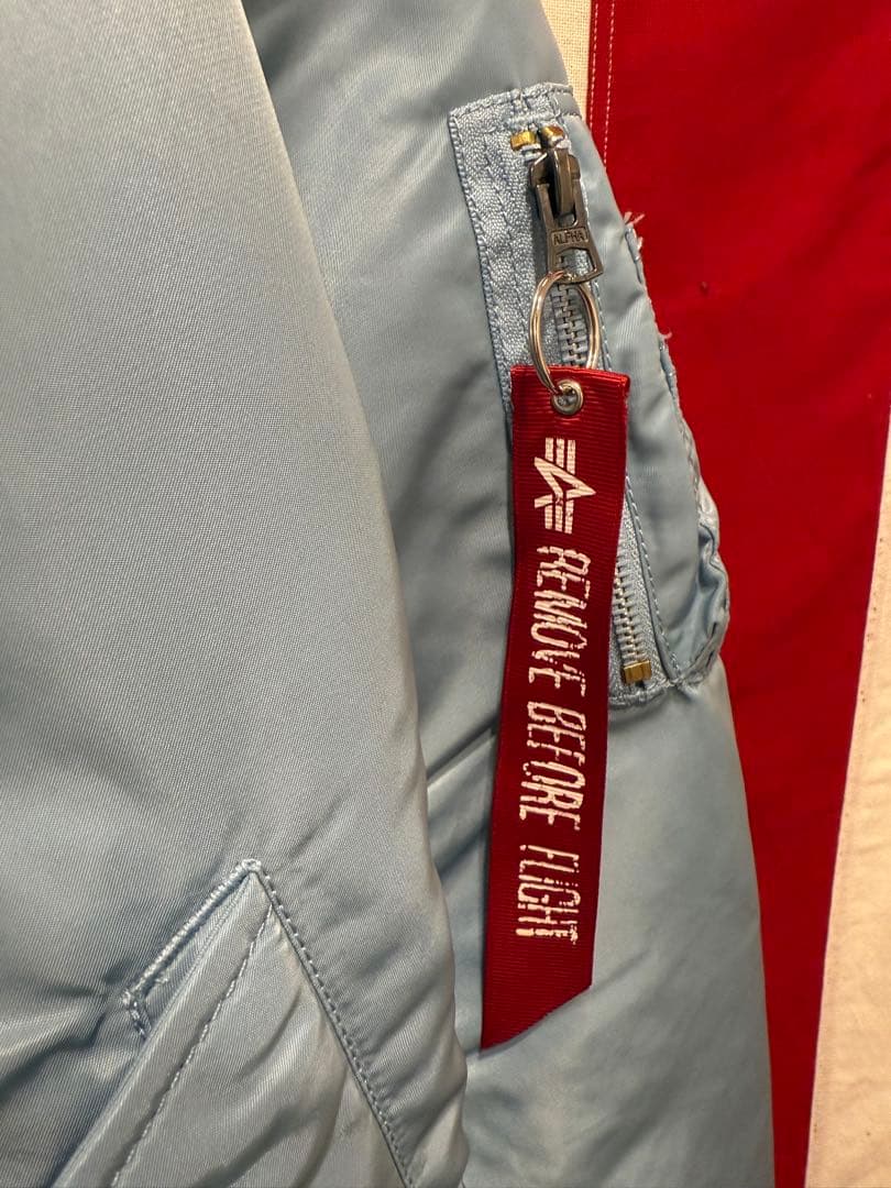 ★希少★水色★ALPHA INDUSTRIES★MA-1★フライトジャケット