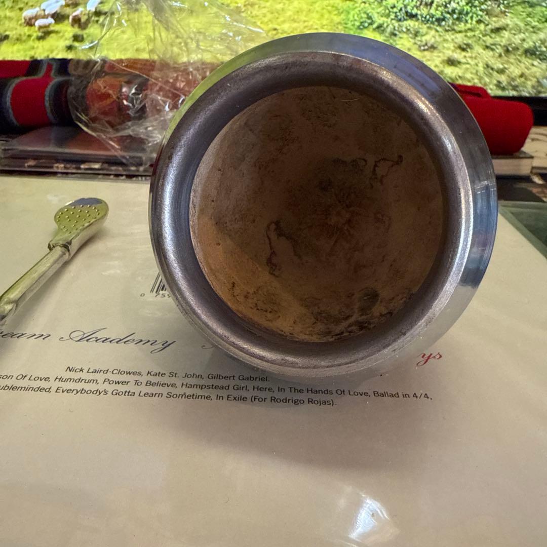 レザー製マテ茶カップとストロー