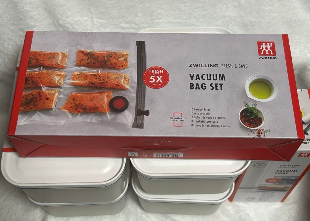 専用　新品未使用　ツヴィリング　真空ポンプ　真空コンテナ　真空保存バック　セット
