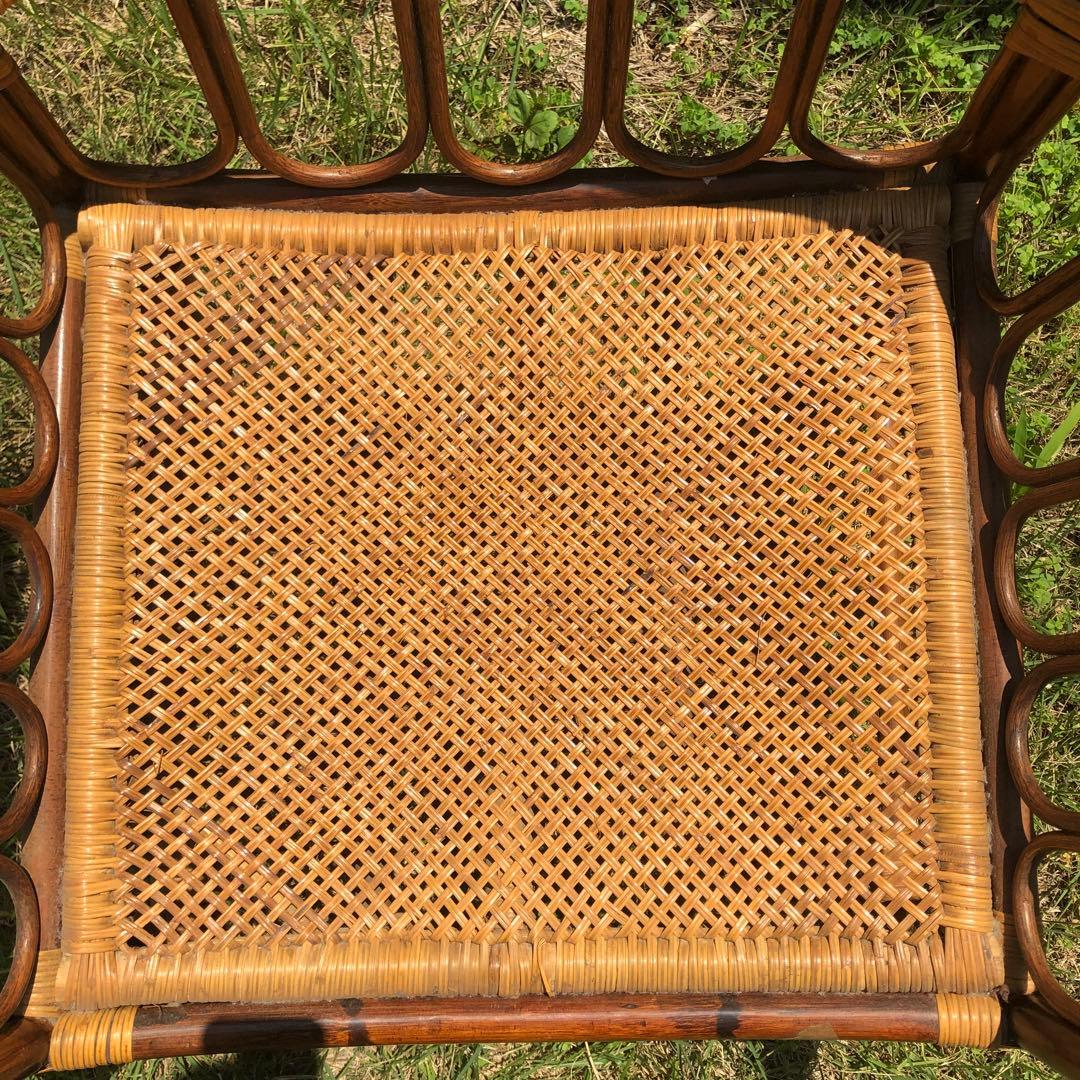 こ*ぶ様 【古家具】maruni Hiroshima 藤椅子　送料込み匿名配送