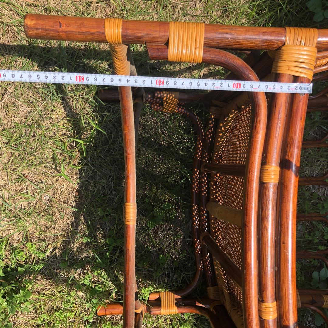 こ*ぶ様 【古家具】maruni Hiroshima 藤椅子　送料込み匿名配送