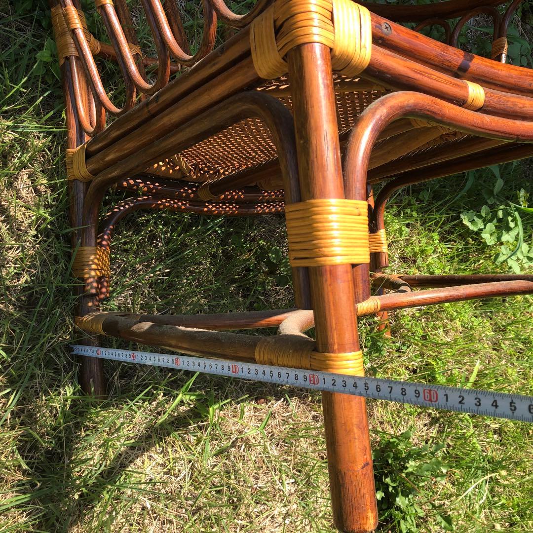 こ*ぶ様 【古家具】maruni Hiroshima 藤椅子　送料込み匿名配送