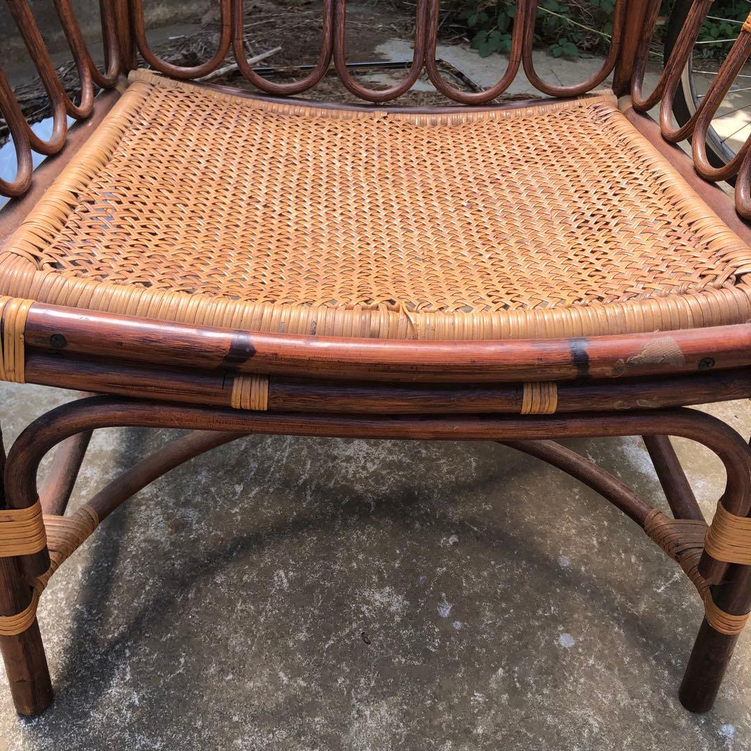 こ*ぶ様 【古家具】maruni Hiroshima 藤椅子　送料込み匿名配送