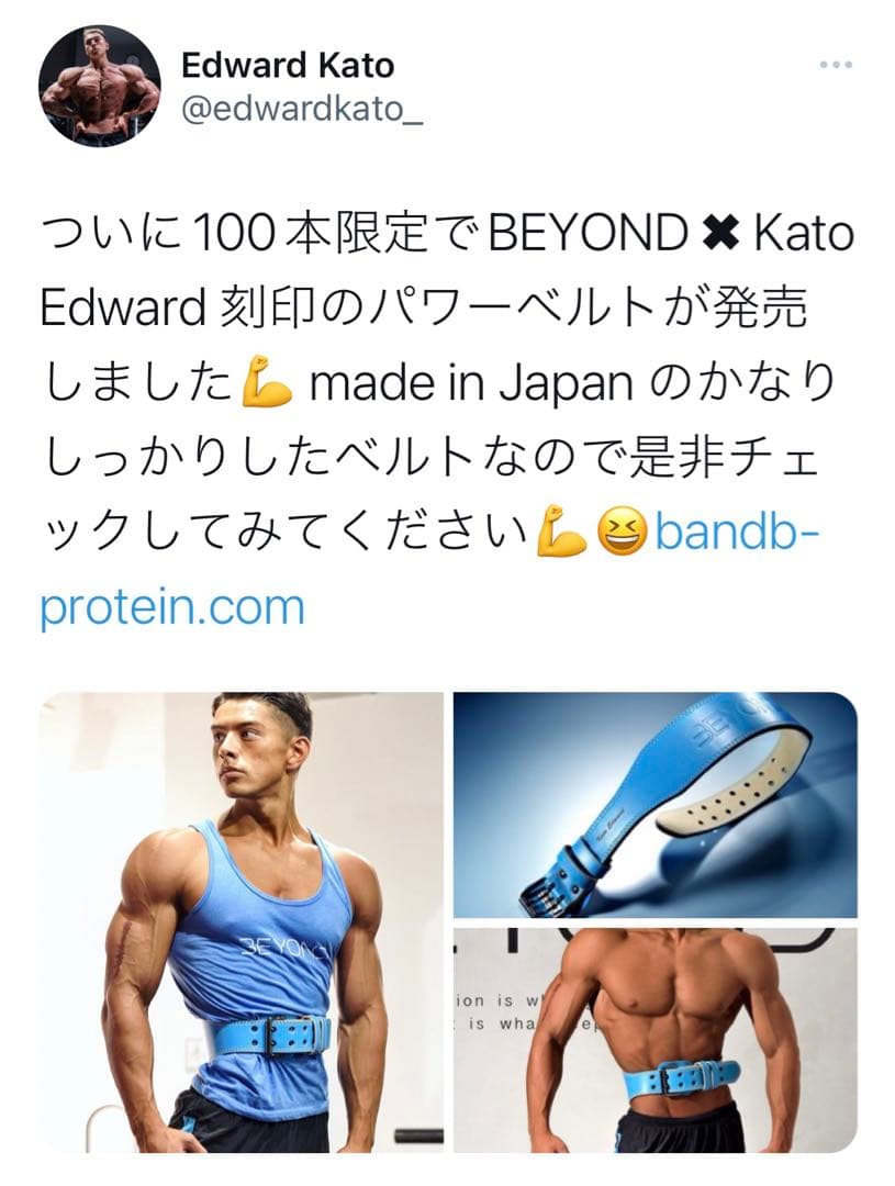 【限定品】LYFT エドワード加藤　トレーニングベルト　<値引き中！！>