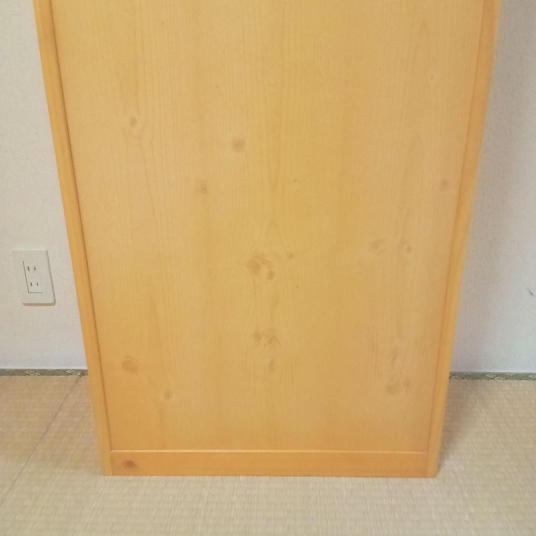 ラタン調ルーバー扉付き 3段薄型シューズラック/靴箱