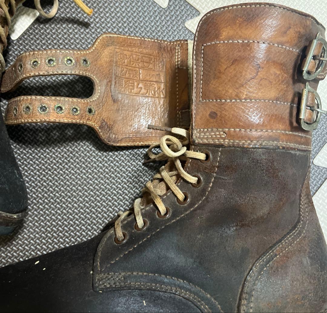 コンバットブーツ　保安隊(自衛隊)昭和27年　櫻組工業　ダブルバックル