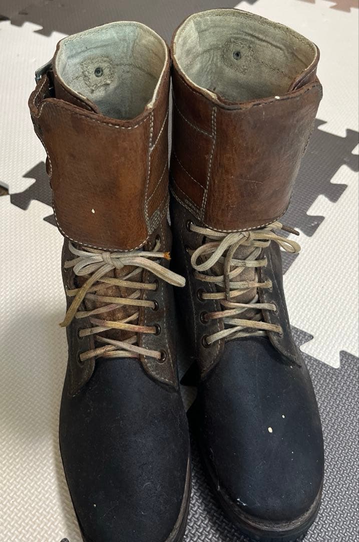 コンバットブーツ　保安隊(自衛隊)昭和27年　櫻組工業　ダブルバックル