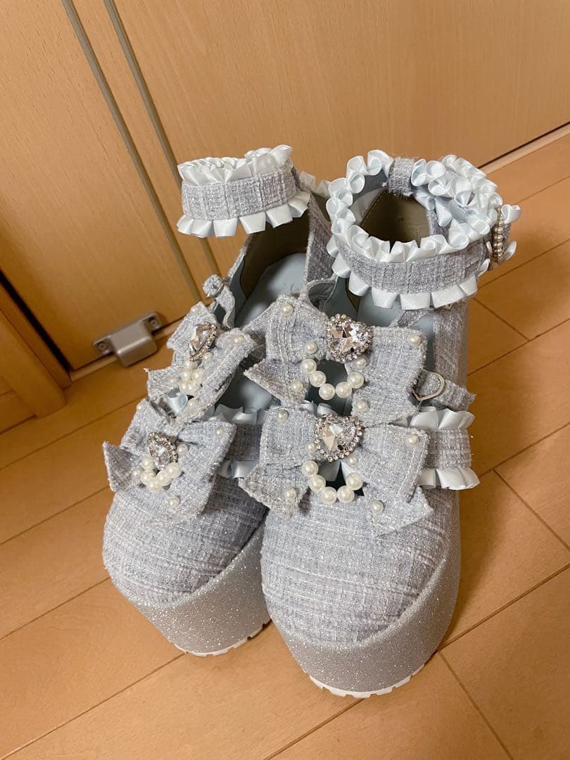 ❗️値下げ❗️Ank Rouge ツイード厚底シューズ