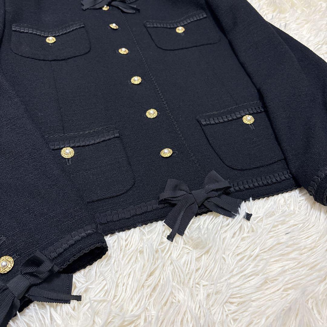 インゲボルグ ツイード ノーカラージャケット シルク ヴィンテージ ピンクハウス