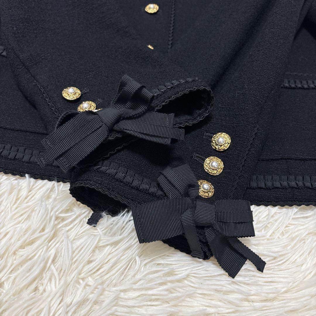 インゲボルグ ツイード ノーカラージャケット シルク ヴィンテージ ピンクハウス