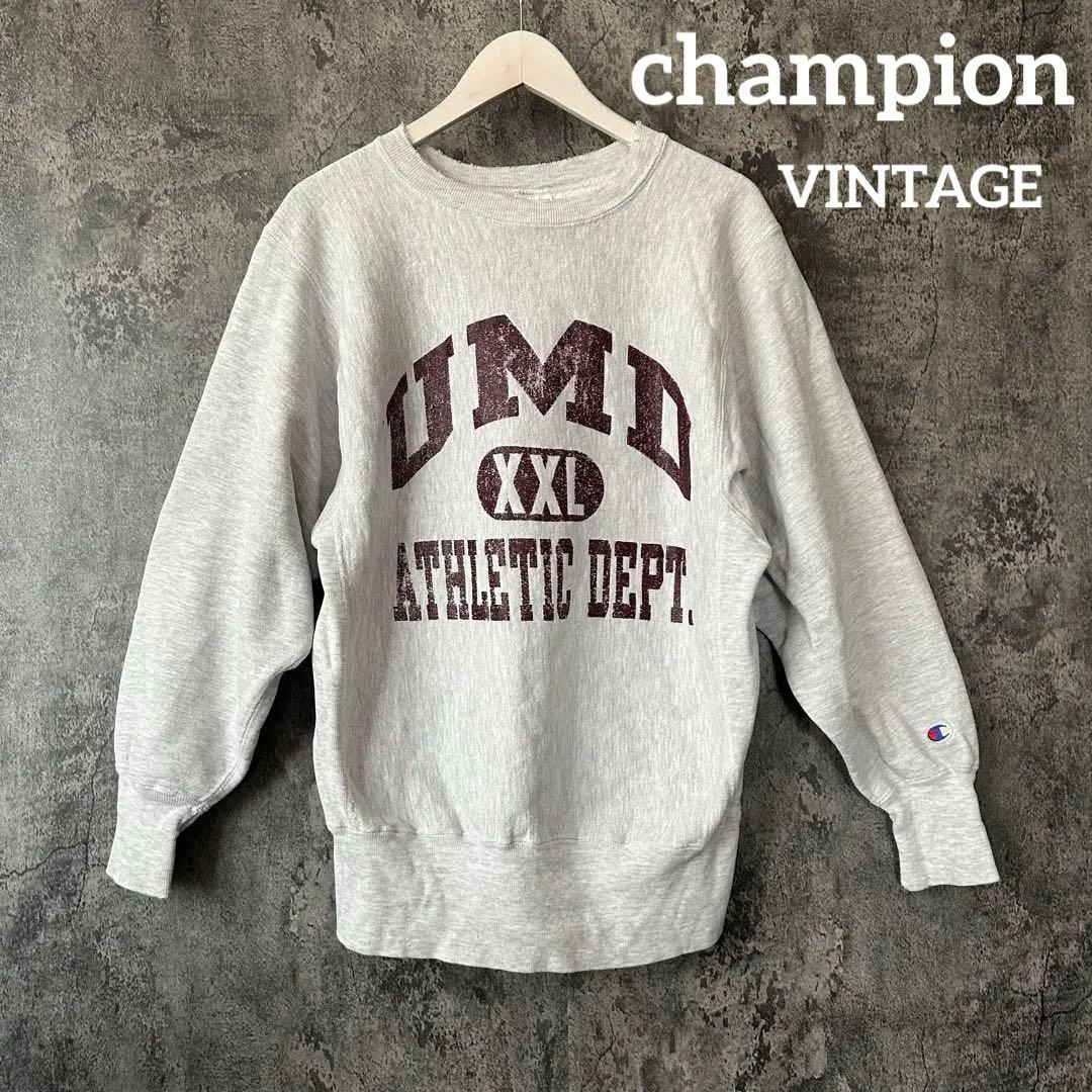 97 レア✨チャンピオン リヴァースリーヴ 3段 アーチロゴ スウェット