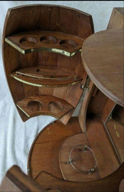 ビンテージ　ワイン樽　キャビネット　アンティーク収納　ウイスキーラック洋酒ラック