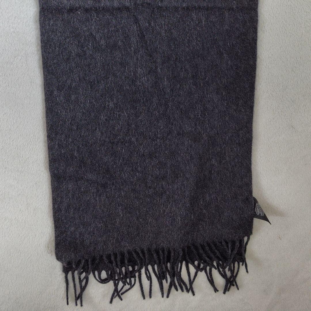 極美品　現行　サンローラン　カシミヤ100　マフラー　ユニセックス　レザータグ