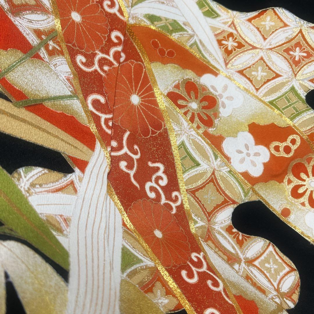 km品　長襦袢　半衿付き　黒留袖５点セット