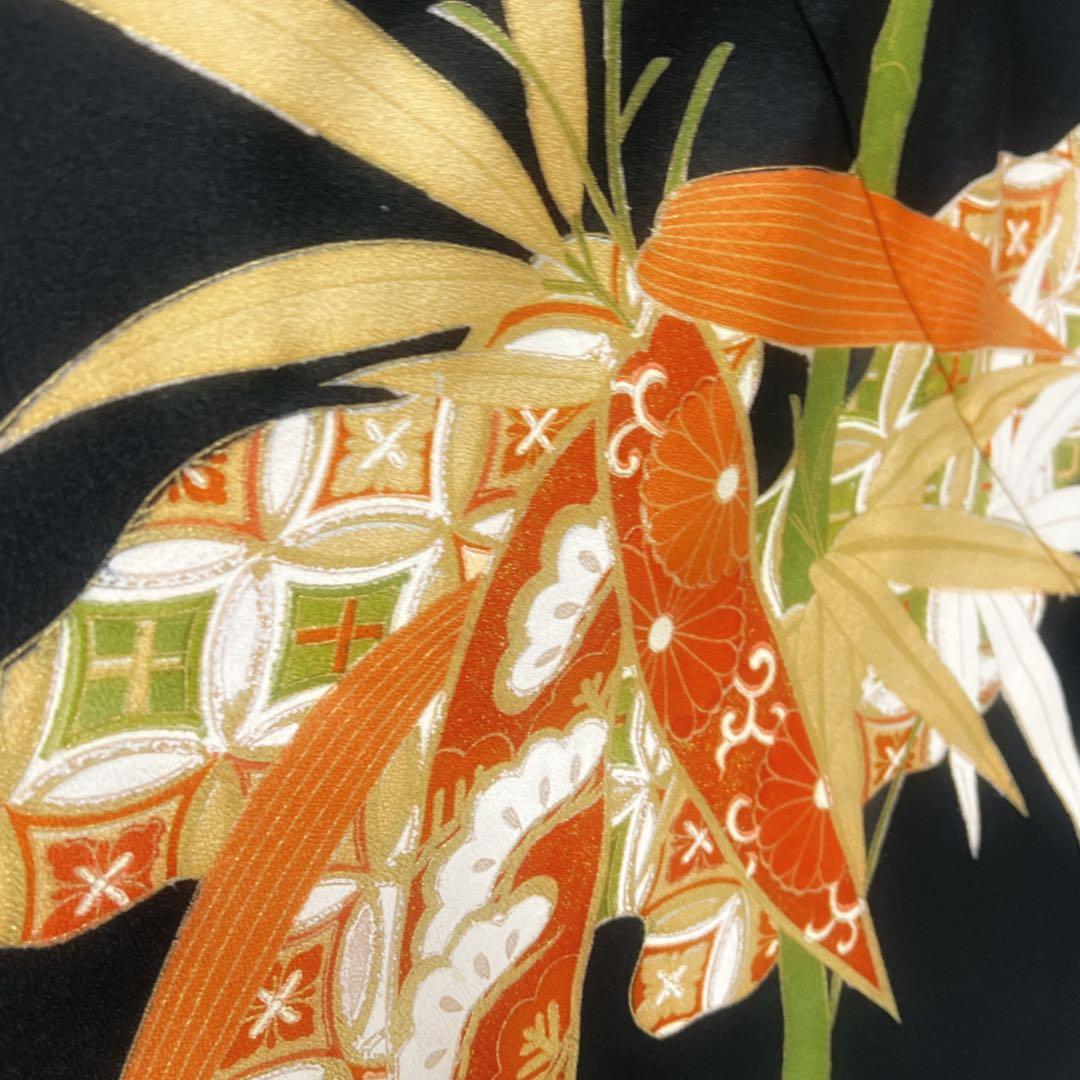 km品　長襦袢　半衿付き　黒留袖５点セット