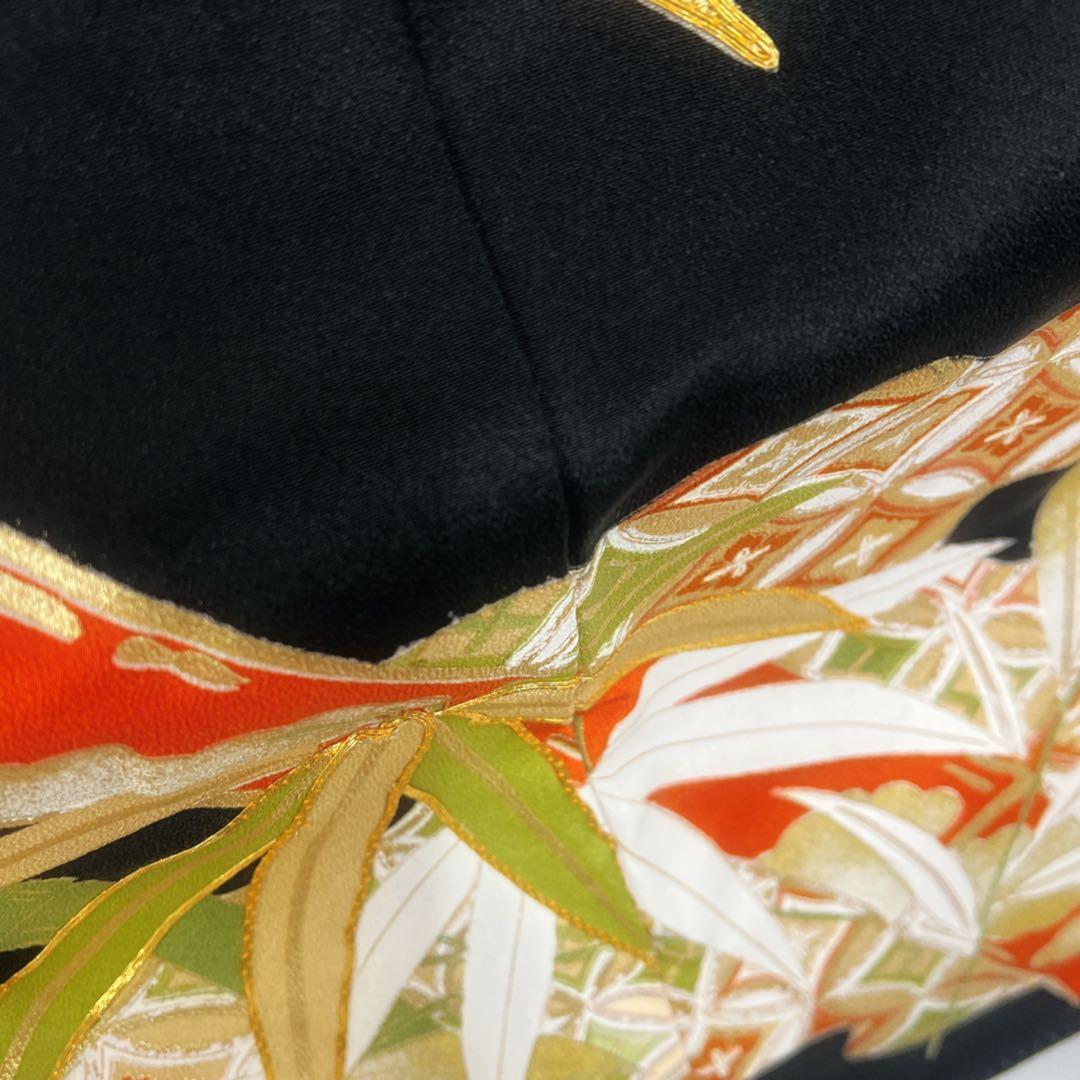 km品　長襦袢　半衿付き　黒留袖５点セット