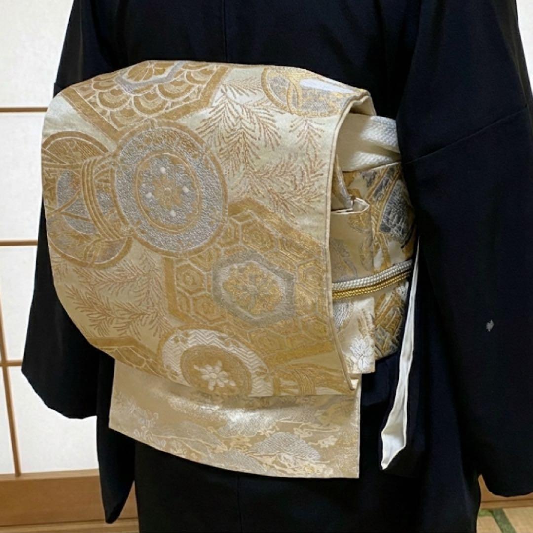 km品　長襦袢　半衿付き　黒留袖５点セット