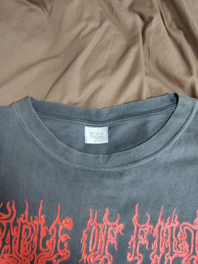 【値下げ不可】古着 cradle of filth ロンＴ フェード ボロ