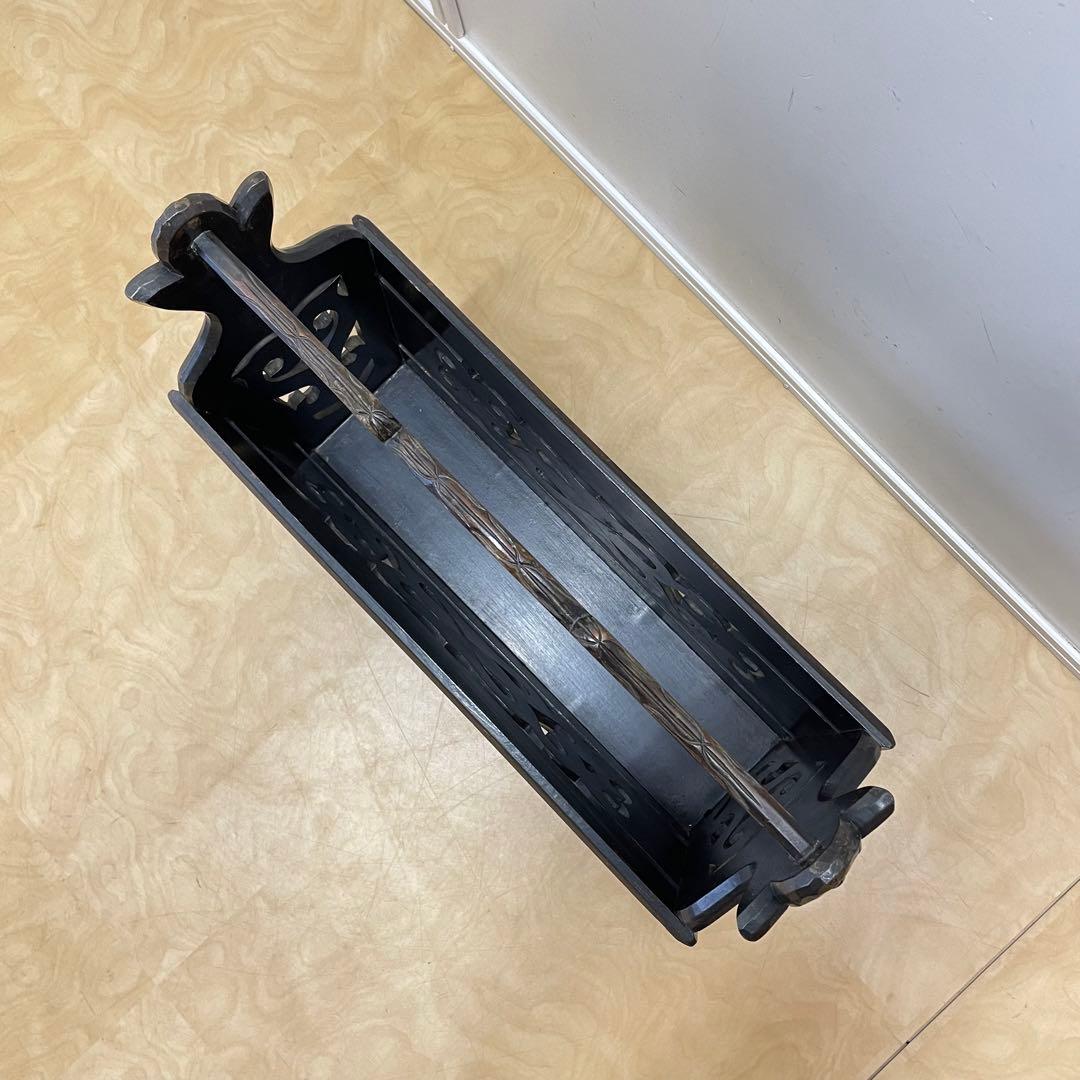 アイヌ 木彫り マガジンラック 木製 ビンテージ レトロ アンティーク