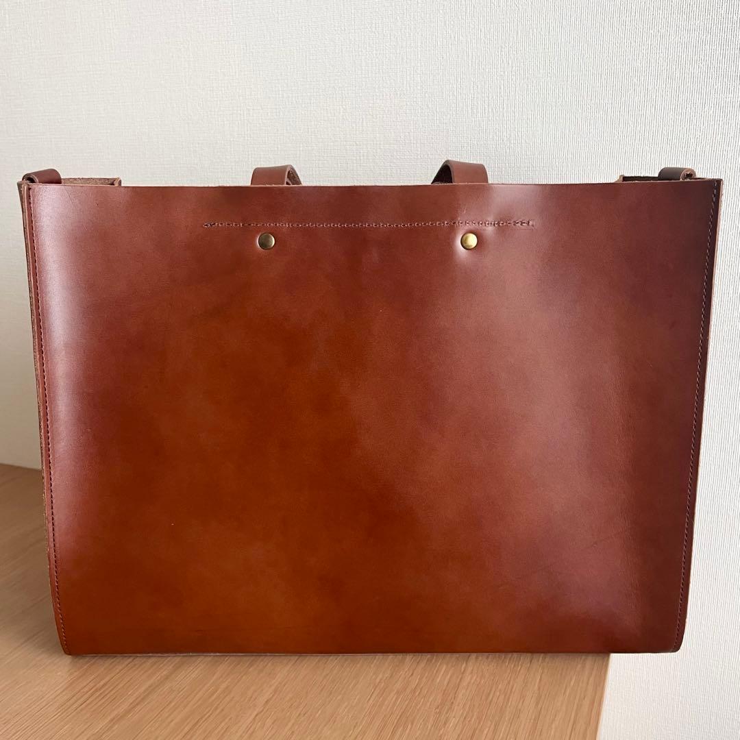 TIDEWAY ヌメ革 姫路レザー トートバッグビジネスバッグ ショルダーバッグ