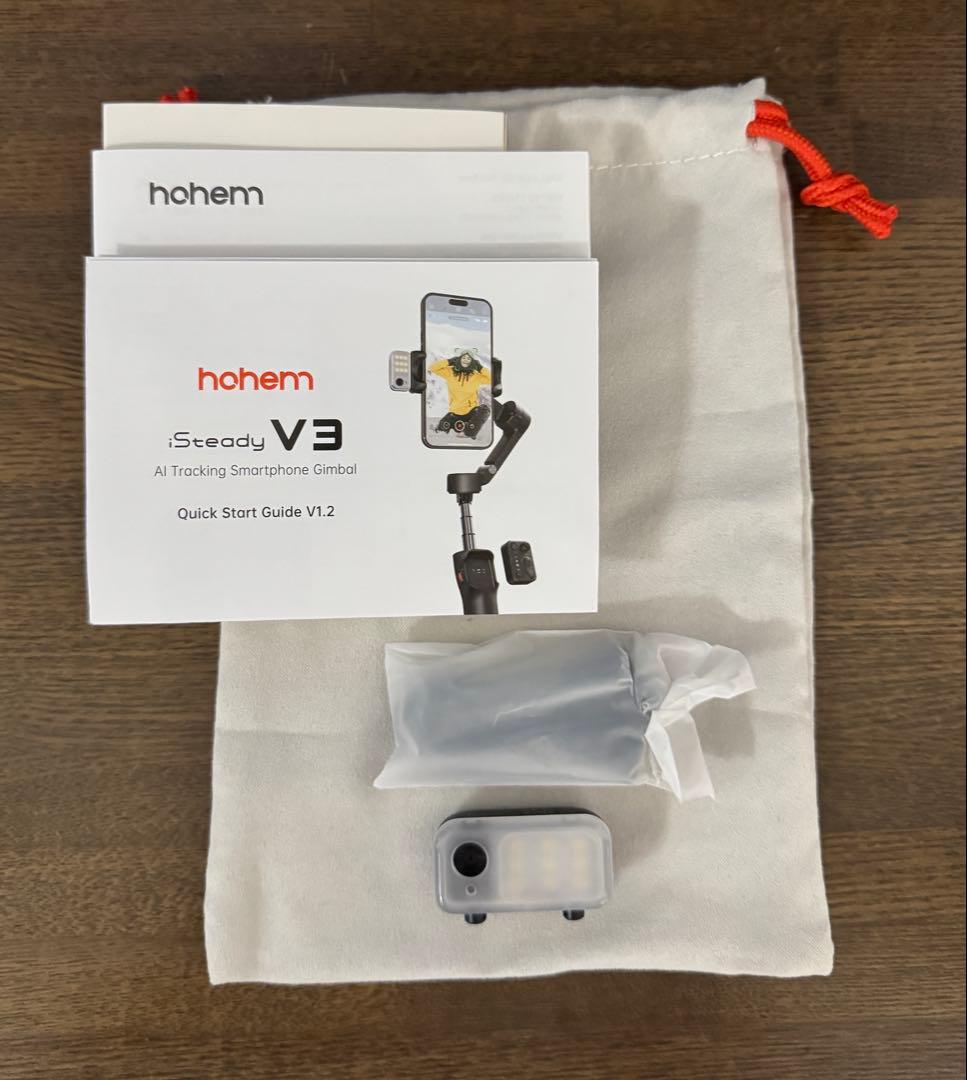 hohem V3 スマホジンバル3軸ポータブルスタビライザー トラッカー三脚