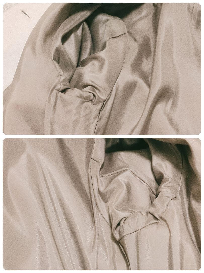 美品 スローブイエナ スイビダブルクロス ノーカラー コート ベージュ 38