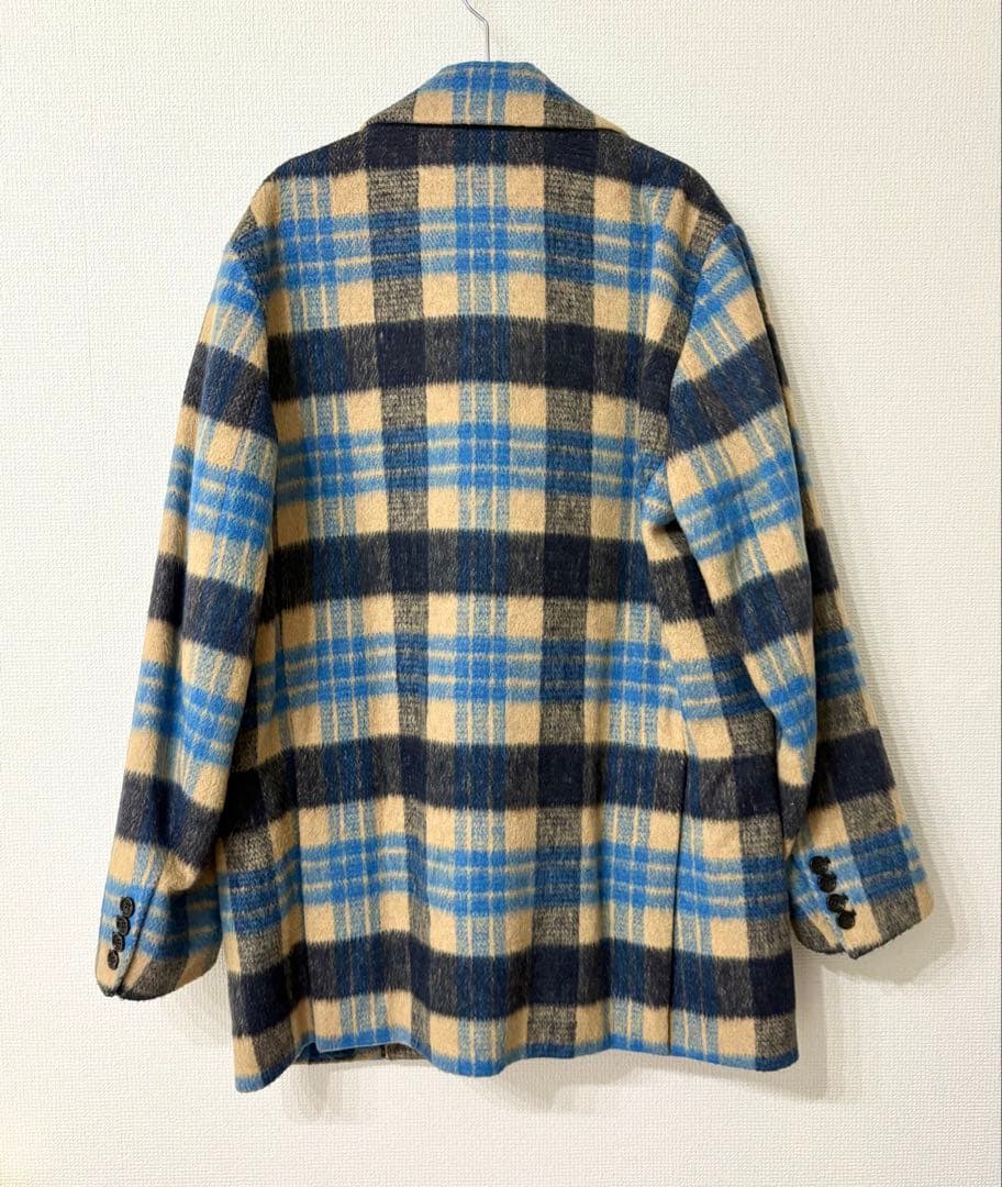 LILY BROWN シャギーオーバージャケット チェック コート サイズ1
