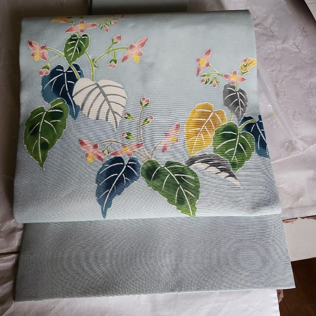 オリジナル染め帯　名古屋帯　未使用新品です帯は約3.52センチ