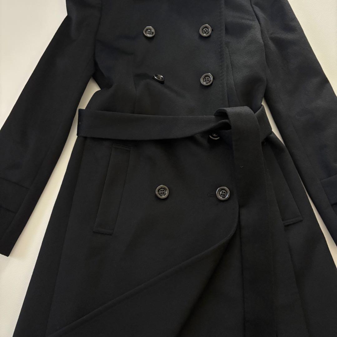 極美品✨ 22 OCTOBRE ダブルトレンチコート カシミヤ100% ブラック
