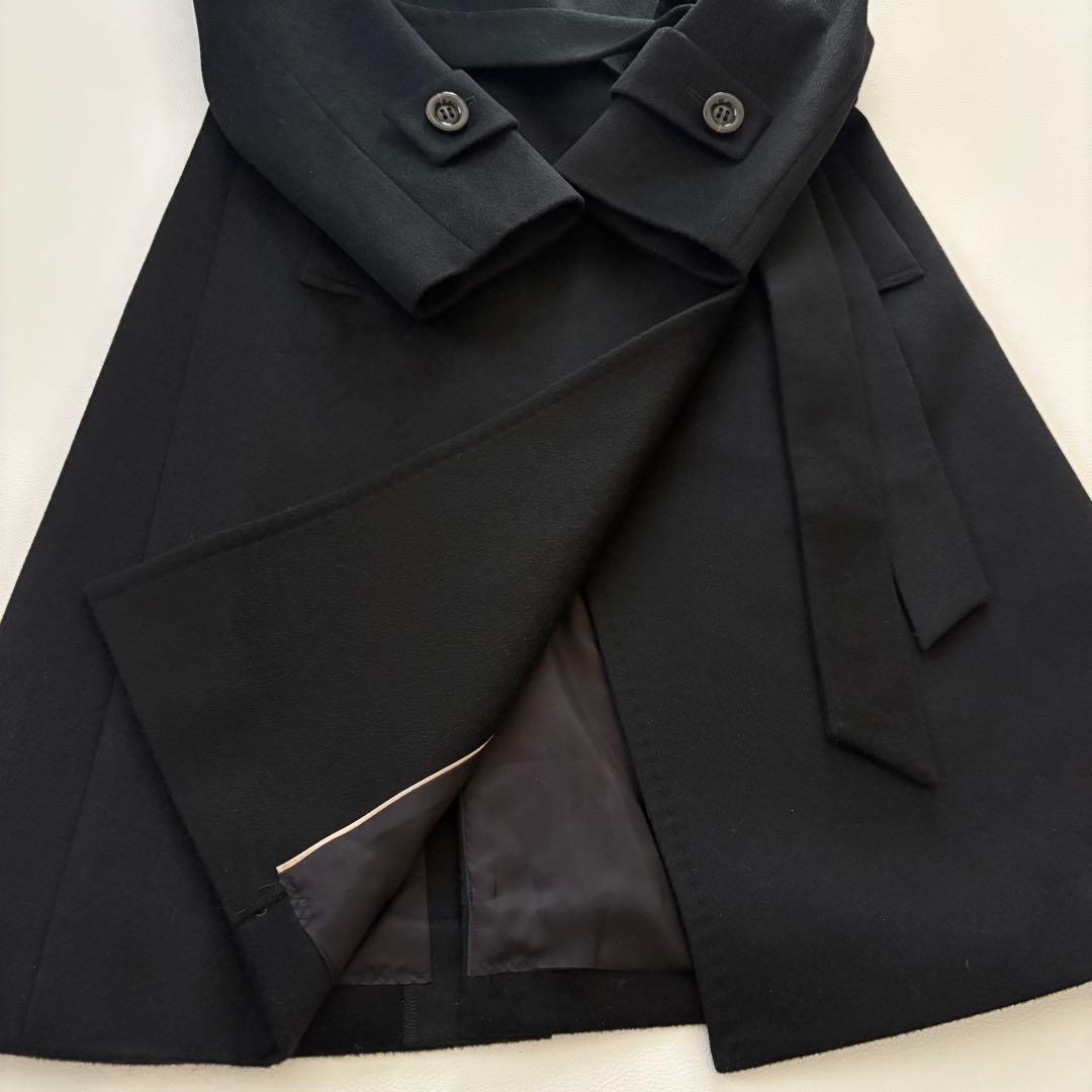 極美品✨ 22 OCTOBRE ダブルトレンチコート カシミヤ100% ブラック