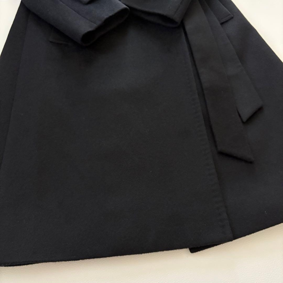 極美品✨ 22 OCTOBRE ダブルトレンチコート カシミヤ100% ブラック