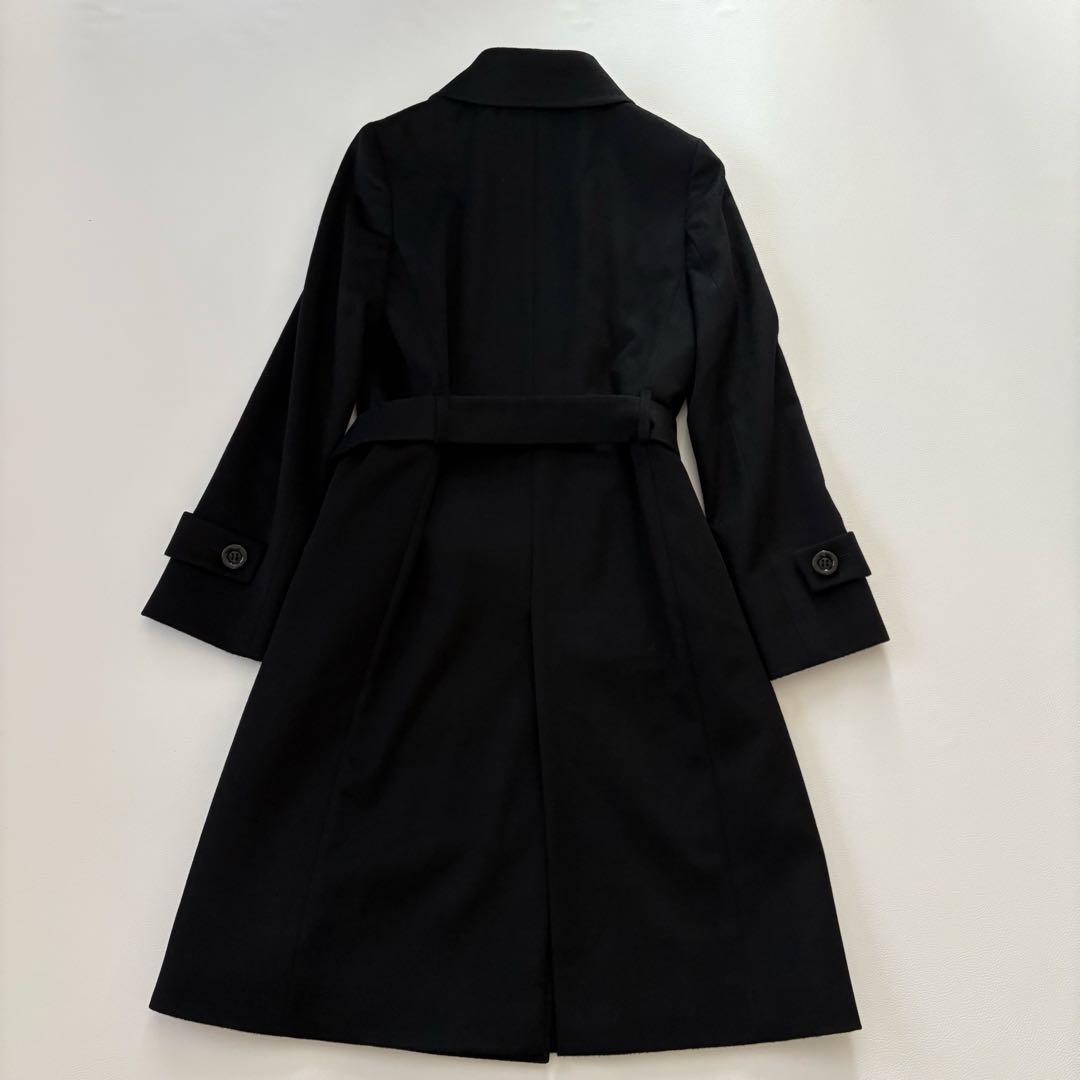 極美品✨ 22 OCTOBRE ダブルトレンチコート カシミヤ100% ブラック