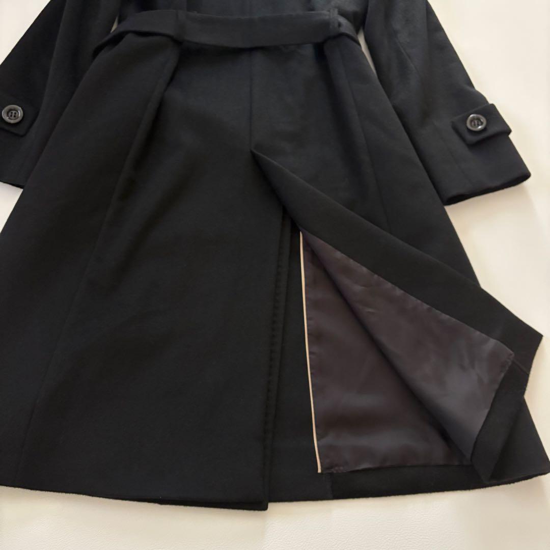 極美品✨ 22 OCTOBRE ダブルトレンチコート カシミヤ100% ブラック