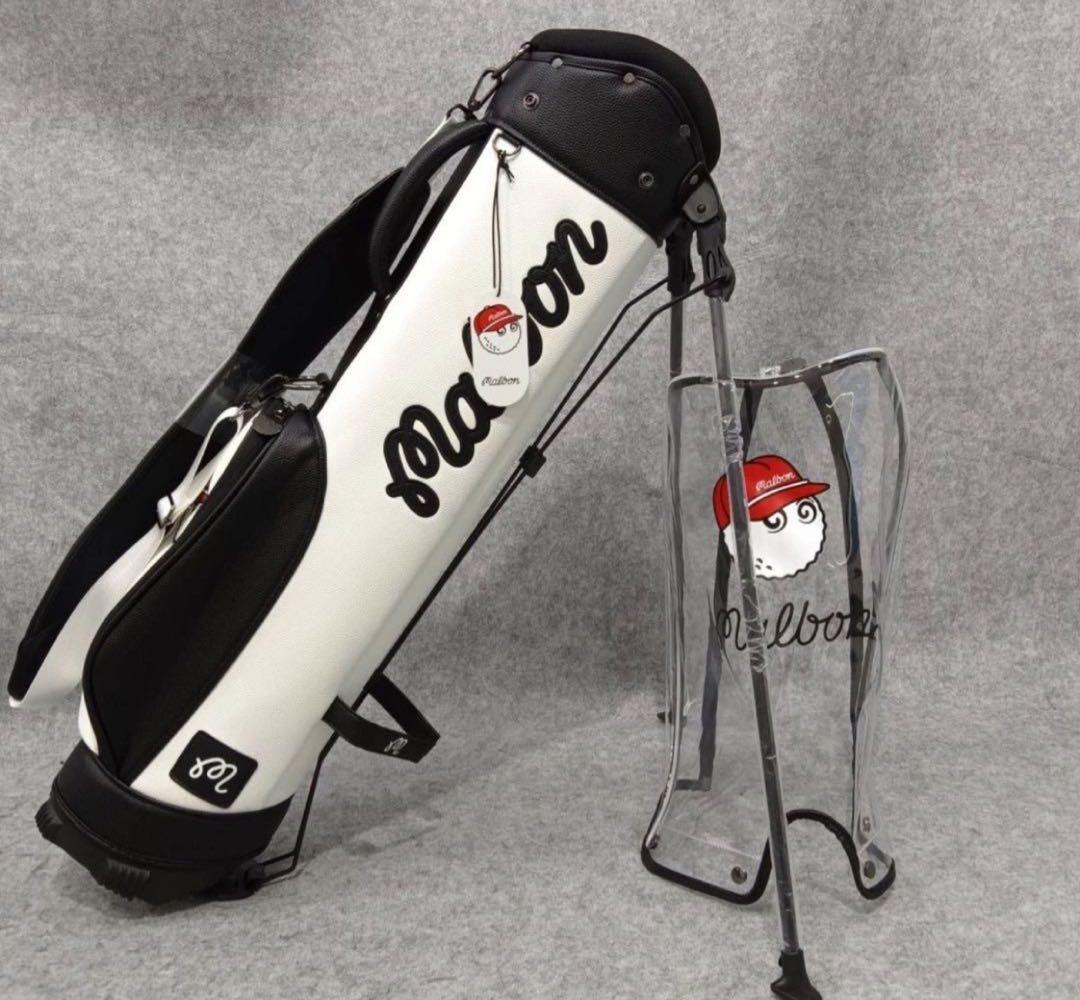 【即発送】マルボン ゴルフmalbon キャディバッグ 男女兼用3分割 ホワイト