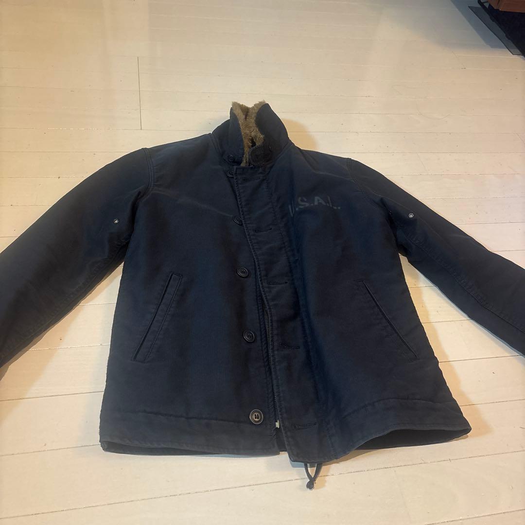 ツ*ん様 ALPHA INDUSTRIES ネイビー デッキジャケット Mサイズ