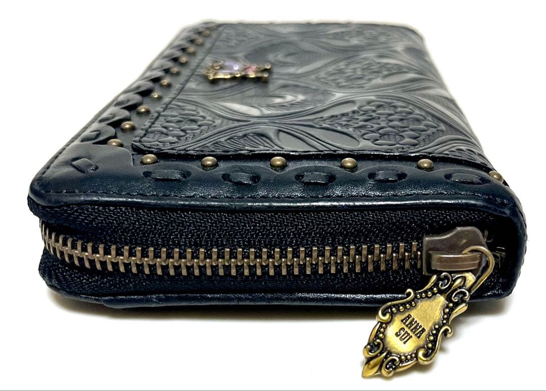 タカアキ様ANNA SUI 財布 シエスタ 黒 ラウンド アナスイ バラ