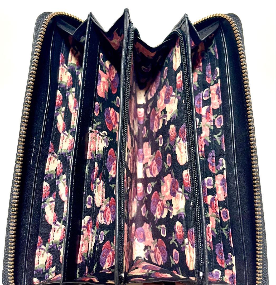 タカアキ様ANNA SUI 財布 シエスタ 黒 ラウンド アナスイ バラ