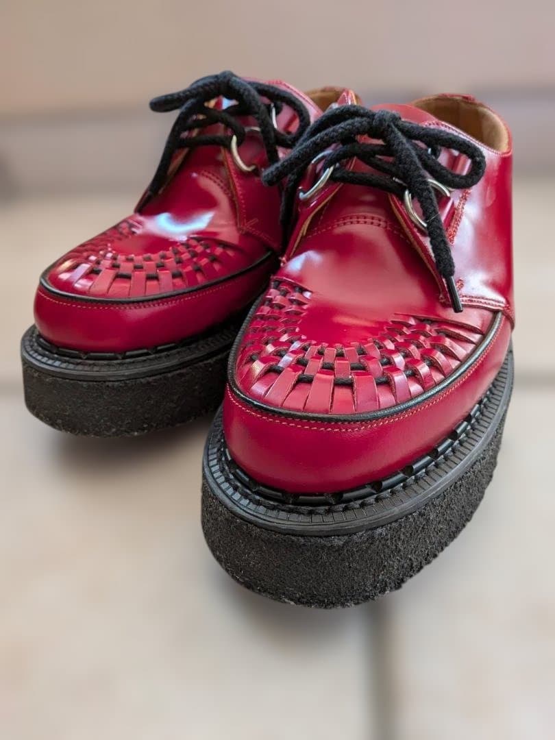 ジョージコックス　ラバーソール　UK5 レッド