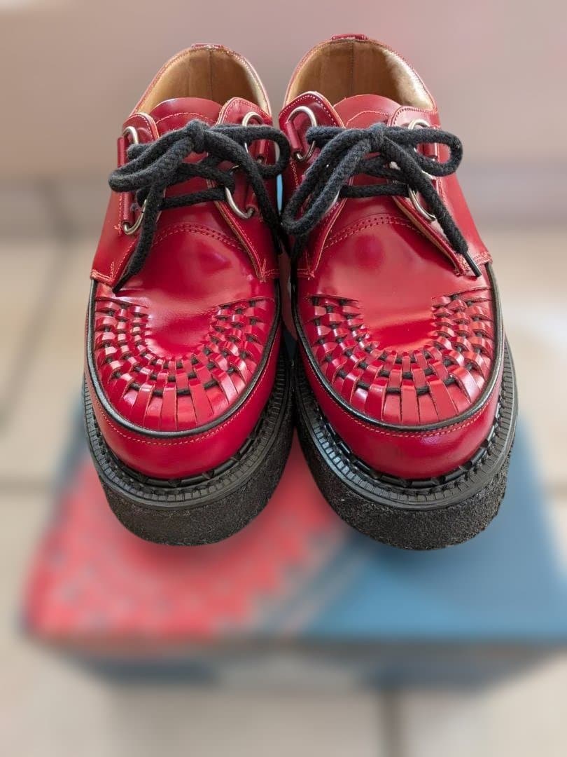 ジョージコックス　ラバーソール　UK5 レッド