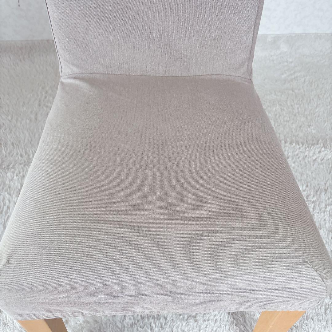 廃番】無印良品 MUJI ダイニングチェア 天然木ブナ材　無垢材 カバー付き