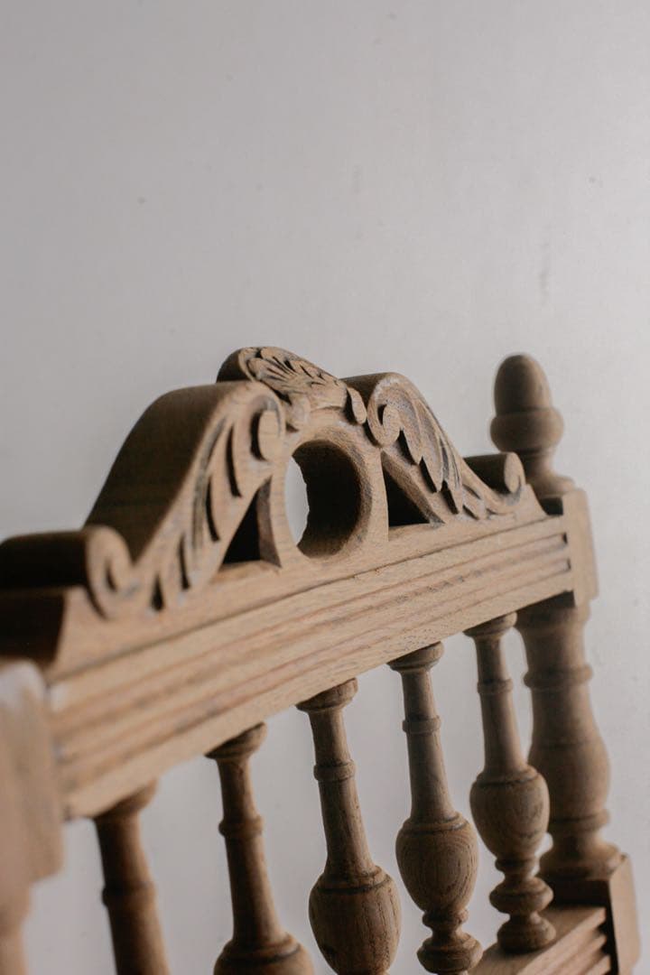 フランスアンティーク　ペーパーコードチェア　無垢材　古家具　アンティークチェア