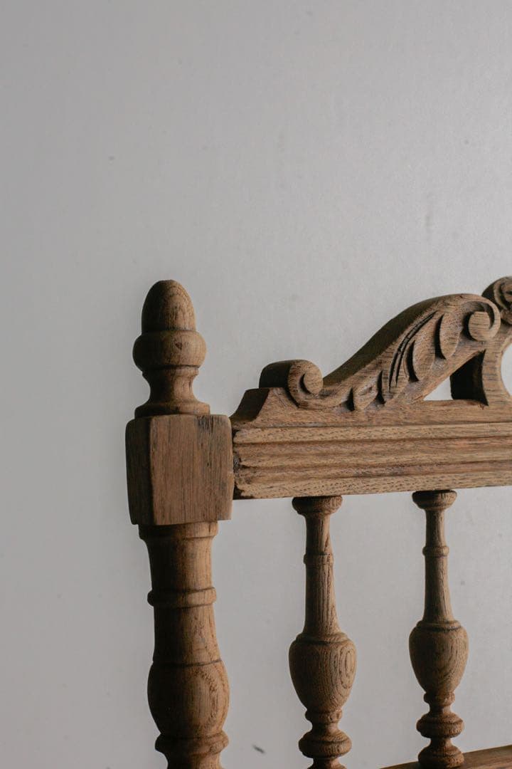 フランスアンティーク　ペーパーコードチェア　無垢材　古家具　アンティークチェア