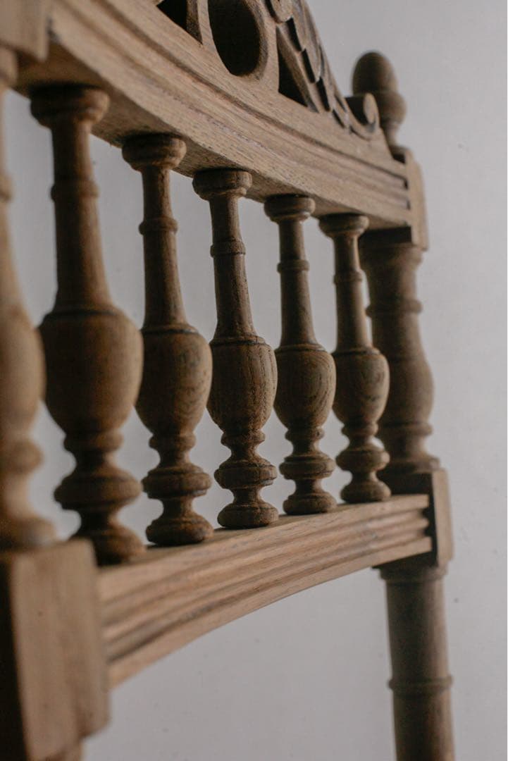 フランスアンティーク　ペーパーコードチェア　無垢材　古家具　アンティークチェア