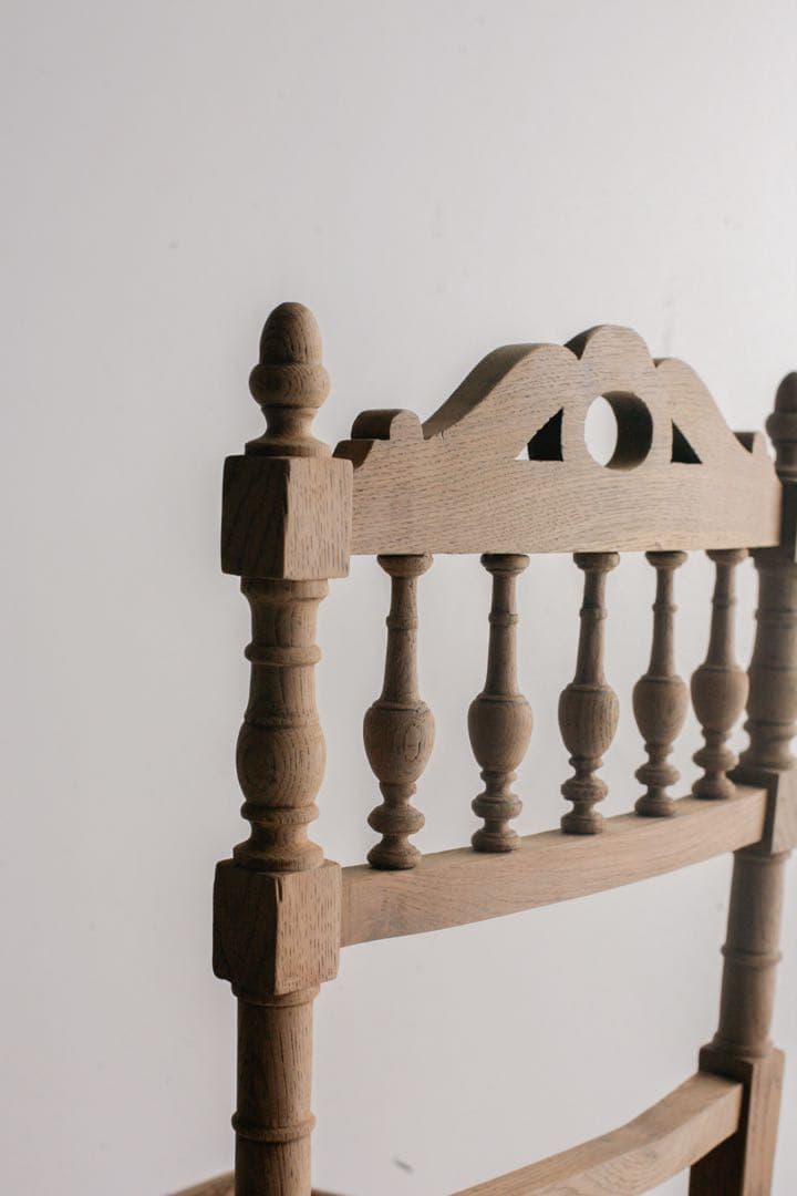 フランスアンティーク　ペーパーコードチェア　無垢材　古家具　アンティークチェア